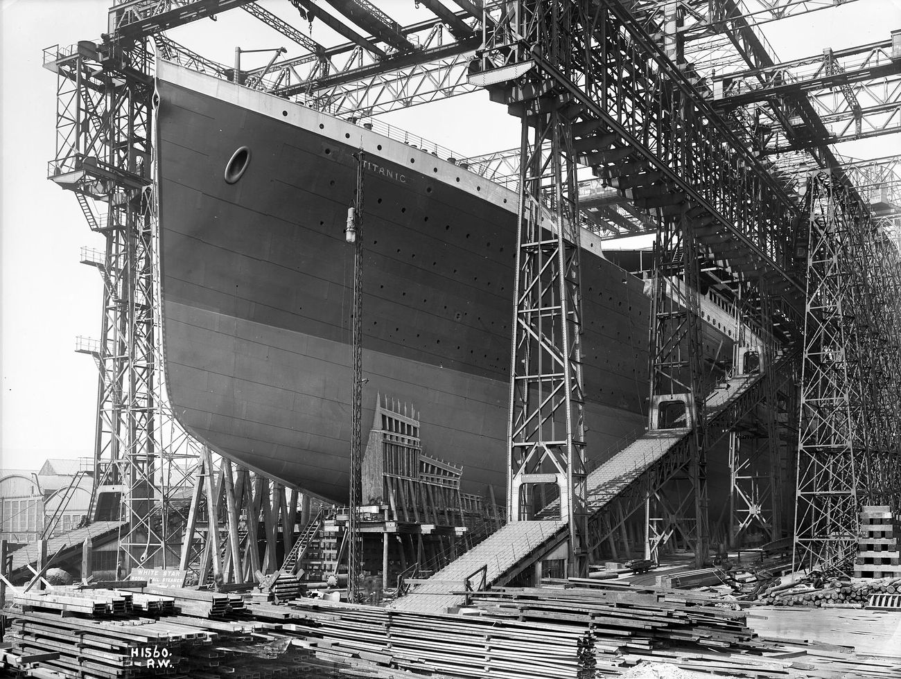 The Titanic ready for launch